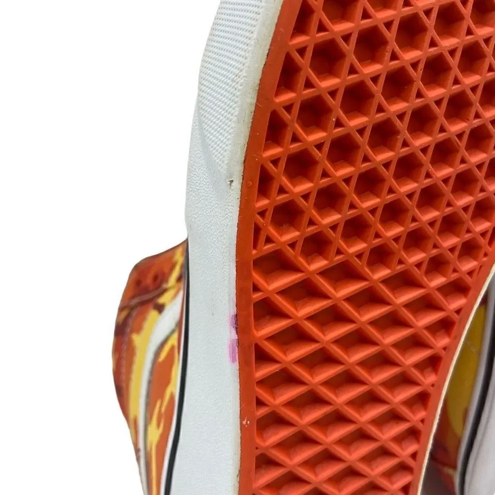 Vans Sk8-Hi Top Orange Camo‎ Skate Shoes Sneakers W-7 M- 5.5